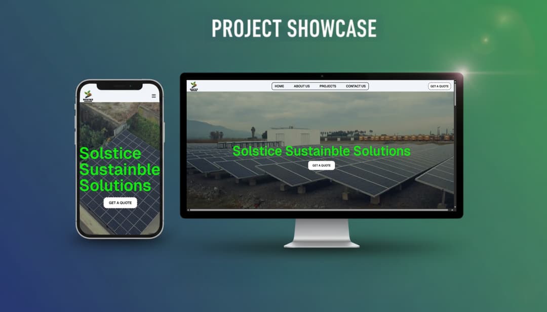 Solstice Sustainable Solutions - Solar Energy Landing Page